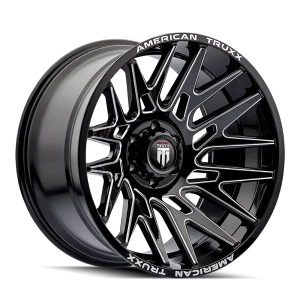 American Truxx – EVOLUTION – Black – 22″x12″ -44mm – Summer Wheels – AT1919-22236BM
